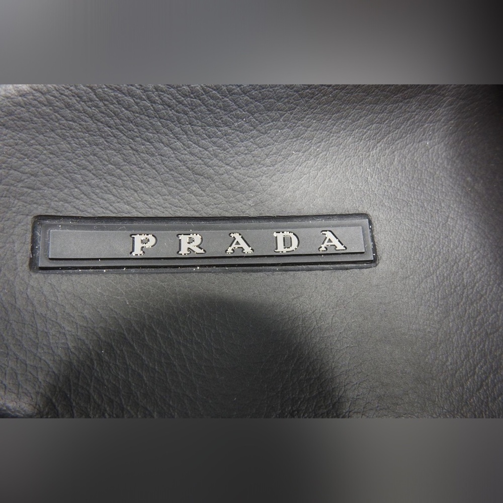 Prada Men's Black-Red Rubber Stripe Logo Sandals Slides Sz 6 - Picture 6 of 10